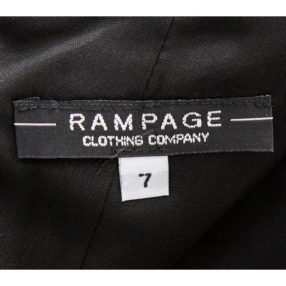 Rampage Y2K Black Tea-length Halter Formal Ponte Dress, size 7 - Picture 7 of 8